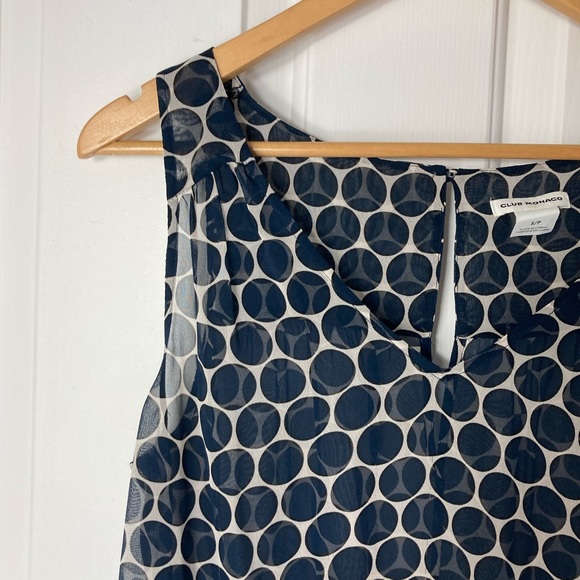 Club Monaco 100% Silk Sheer Blouse - Picture 3 of 9